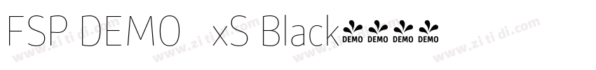 FSP DEMO   xS Black字体转换